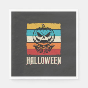 Halloween Pumpkin Skull Retro Vintage Napkins