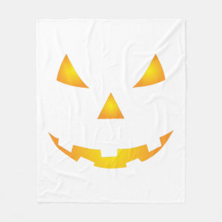 Halloween Pumpkin Smile Fleece Blanket