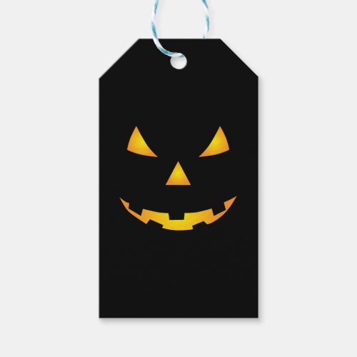 Halloween Pumpkin Smile Gift Tags