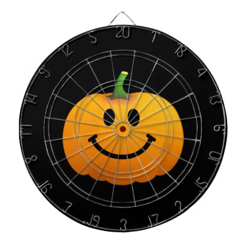Halloween Pumpkin Smiley face Dart Boards | Zazzle