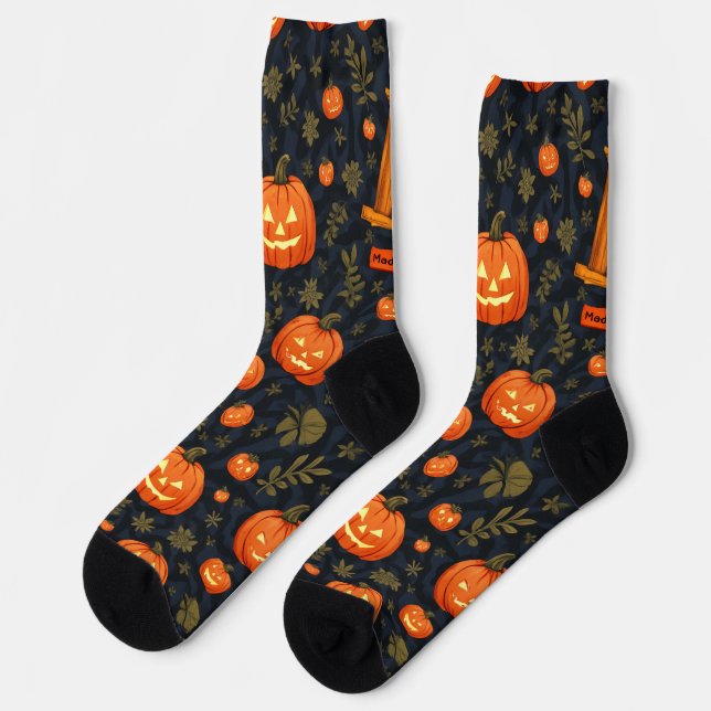 halloween pumpkin socks (Left)