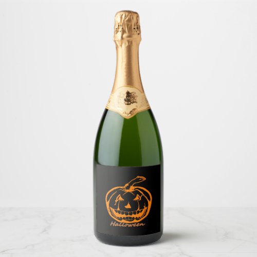 Halloween pumpkin                                  sparkling wine label