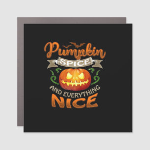Halloween Pumpkin Spice Everything Nice Jack-O'-La Car Magnet
