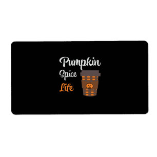 Halloween Pumpkin Spice Life Birthday Label