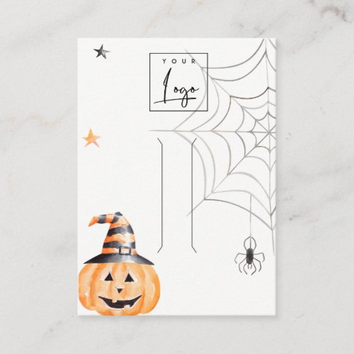 Halloween Pumpkin Spider Logo Hair Clip Display Business Card