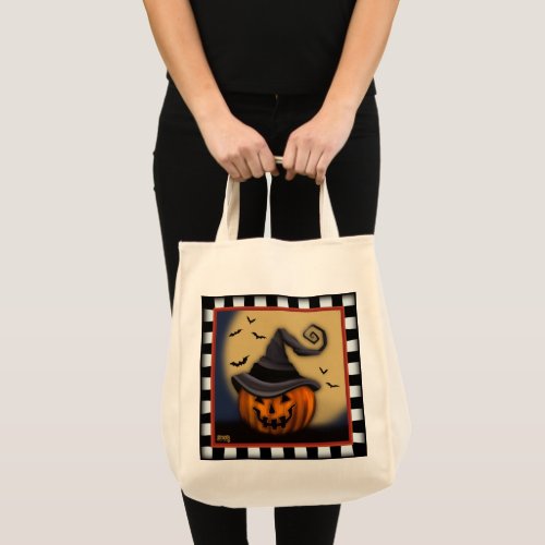 Halloween Pumpkin Spooky Cute Inspirivity Tote Bag