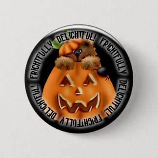 Halloween pumpkin spooky pinback button