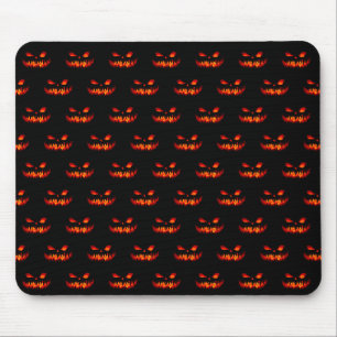 Halloween Pumpkin Spooky Scary Horror Orange Mouse Pad