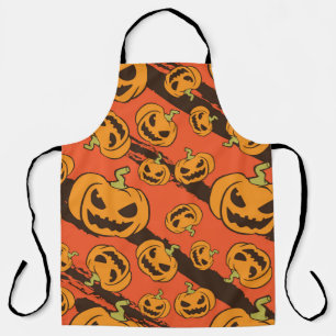 Halloween Pumpkin: Spooky Seamless Pattern Apron