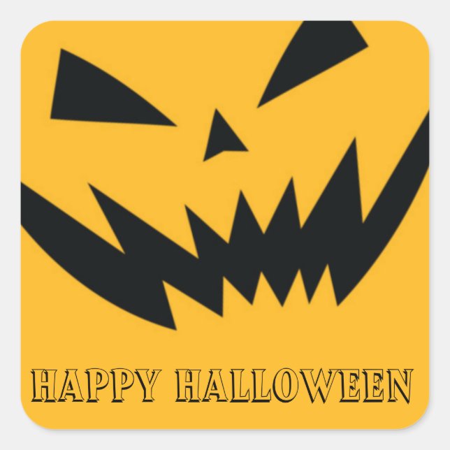 Halloween pumpkin spooky stickers (Front)