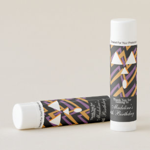 Halloween Pumpkin Spooky Zig Zag Party Name Lip Balm