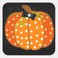 Halloween Pumpkin Square Sticker