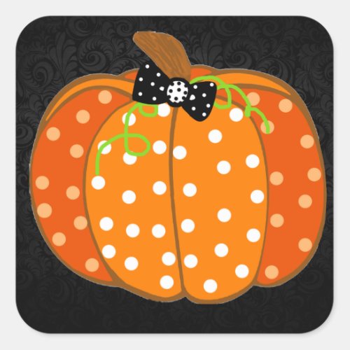 Halloween Pumpkin Square Sticker