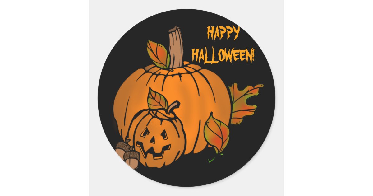 Halloween Pumpkin sticker | Zazzle
