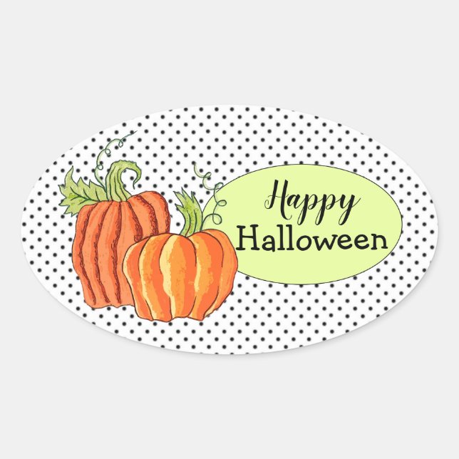 Halloween Pumpkin stickers (sheet of 4) (Front)