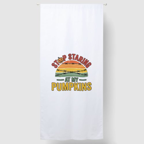 Halloween Pumpkin Stop Staring Funny Vintage_1 Blackout Curtains
