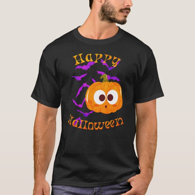 Halloween Pumpkin Style T-Shirt (Front)
