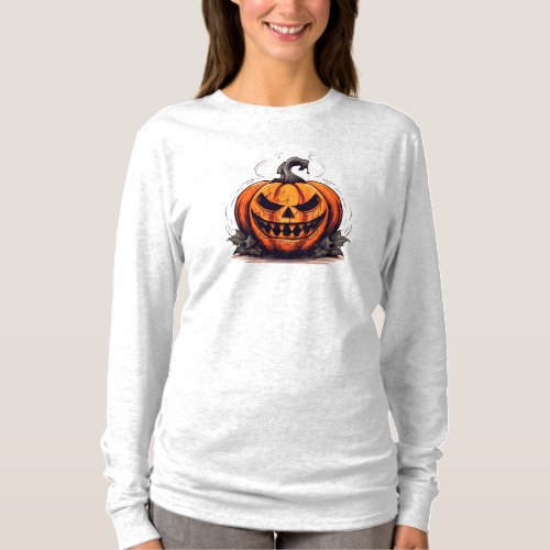Halloween Pumpkin T_Shirt _ Spooky Season Delight