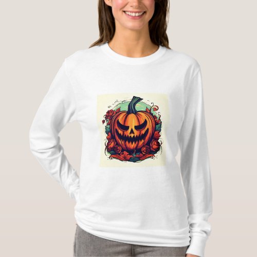 Halloween Pumpkin T_Shirt _ Spooky Season Delight