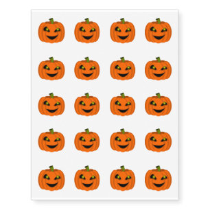 Halloween Pumpkin Temporary Tattoos