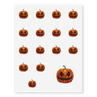 Halloween pumpkin temporary tattoos