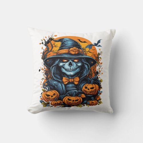 Halloween Pumpkin Throw Pillow