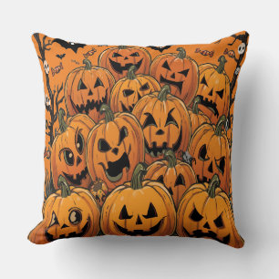 Halloween Pumpkin Throw Pillow