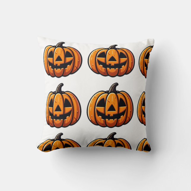 Halloween pumpkin throw pillow (Front)
