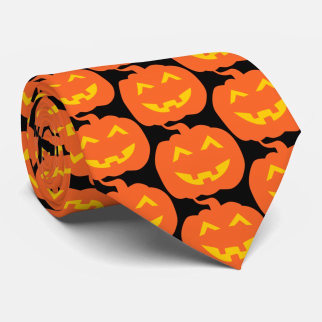 Halloween Pumpkin Tie (Rolled)