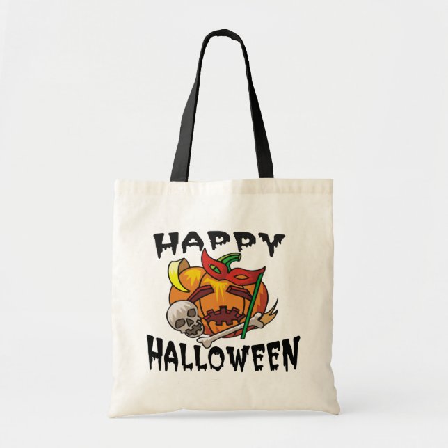 Halloween Pumpkin Tote Bag (Front)