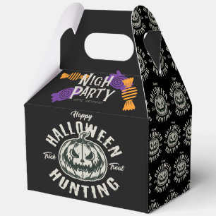 Halloween Pumpkin Trick or Treat Party Custom Favor Boxes