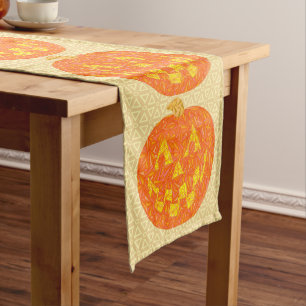 Halloween Pumpkin Trick Or Treat Party Long Table Runner