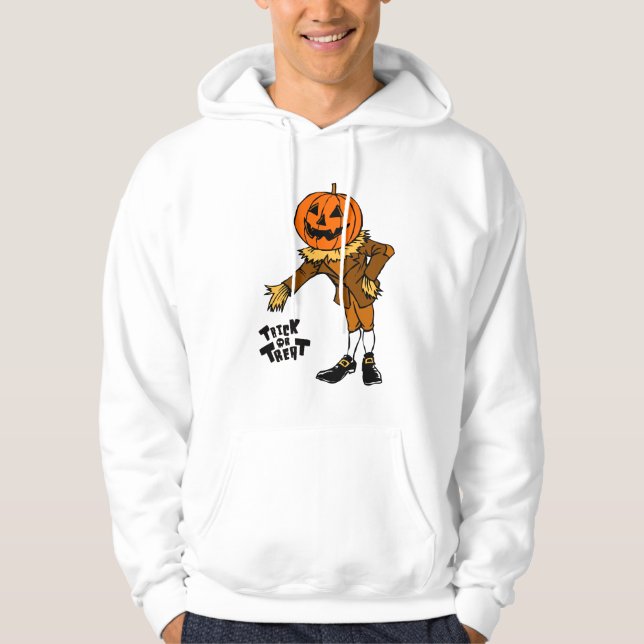 HALLOWEEN, PUMPKIN TRICK OR TREAT T-Shirt Hoodie (Front)