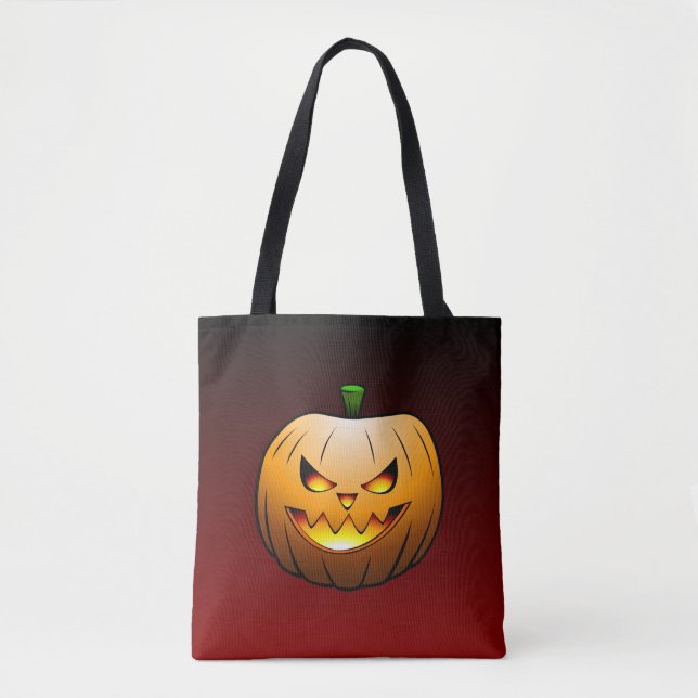 Halloween Pumpkin Trick or Treat Tote Bag (Front)