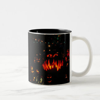 halloween pumpkin Two-Tone coffee mug