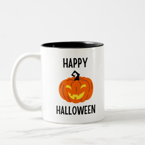 Halloween Pumpkin Two_Tone Coffee Mug