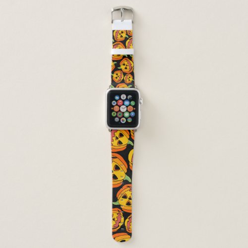 Halloween Pumpkin Vintage Autumn Symbol Apple Watch Band