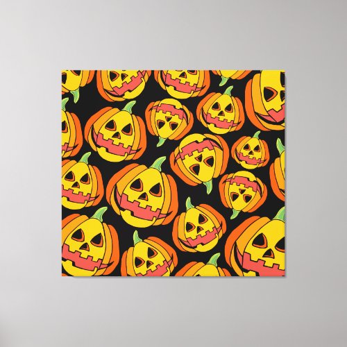Halloween Pumpkin Vintage Autumn Symbol Canvas Print