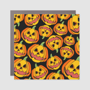 Halloween Pumpkin: Vintage Autumn Symbol Car Magnet