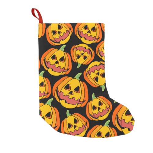 Halloween Pumpkin Vintage Autumn Symbol Small Christmas Stocking