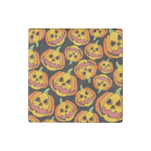 Halloween Pumpkin: Vintage Autumn Symbol Stone Magnet