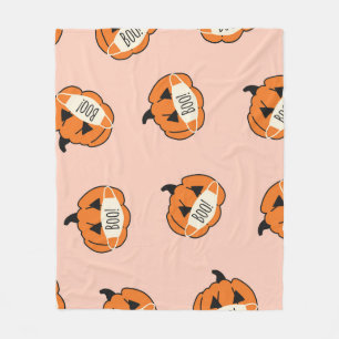 Halloween Pumpkin: Vintage Corona Design Fleece Blanket