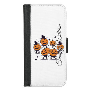 Halloween Pumpkin Vintage-Style iPhone 8/7 Wallet Case