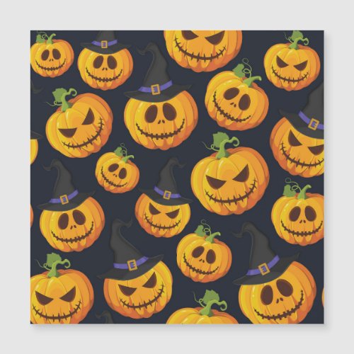 Halloween Pumpkin Vintage Witch Pattern