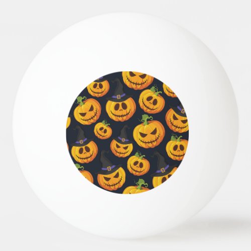 Halloween Pumpkin Vintage Witch Pattern Ping Pong Ball