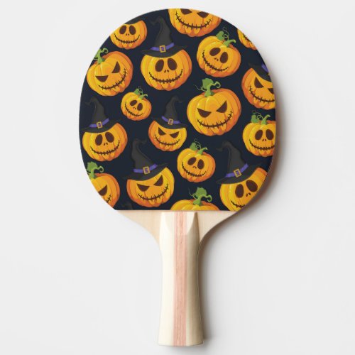 Halloween Pumpkin Vintage Witch Pattern Ping Pong Paddle