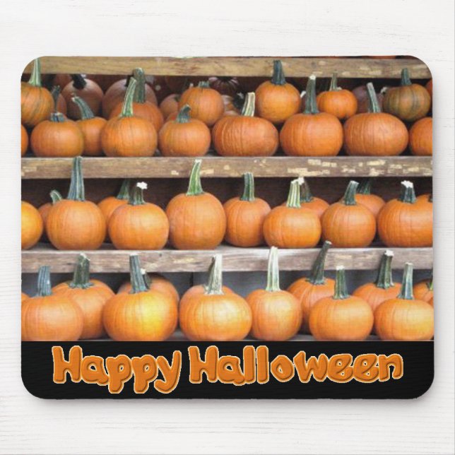 Halloween Pumpkin Wall Mouse Pad (Front)
