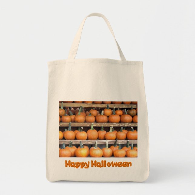 Halloween Pumpkin Wall Tote Bag (Front)