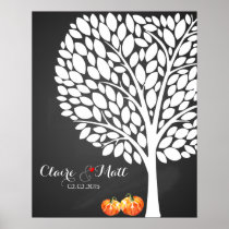 halloween pumpkin wedding signing guestbook