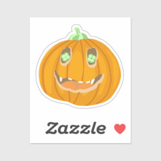 Halloween Pumpkin whimsical and spooky Sticker
